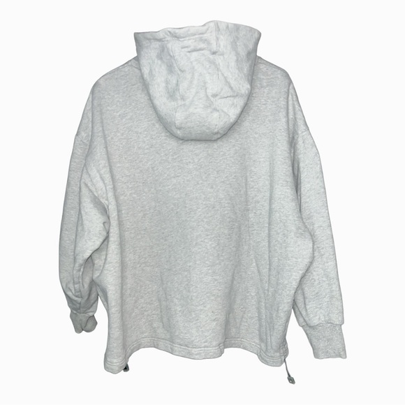 ADIDAS Women's Heather Gray Heavy French Terry Boxy Hoodie Sweatshirt Size Small - Picture 5 of 6